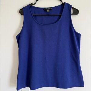 ST. JOHN Medium Knit Tank Women's Royal Blue Blue Sleeveless Top